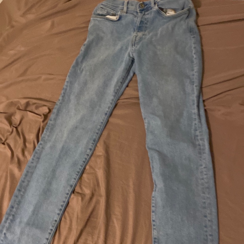 blue denim jeans